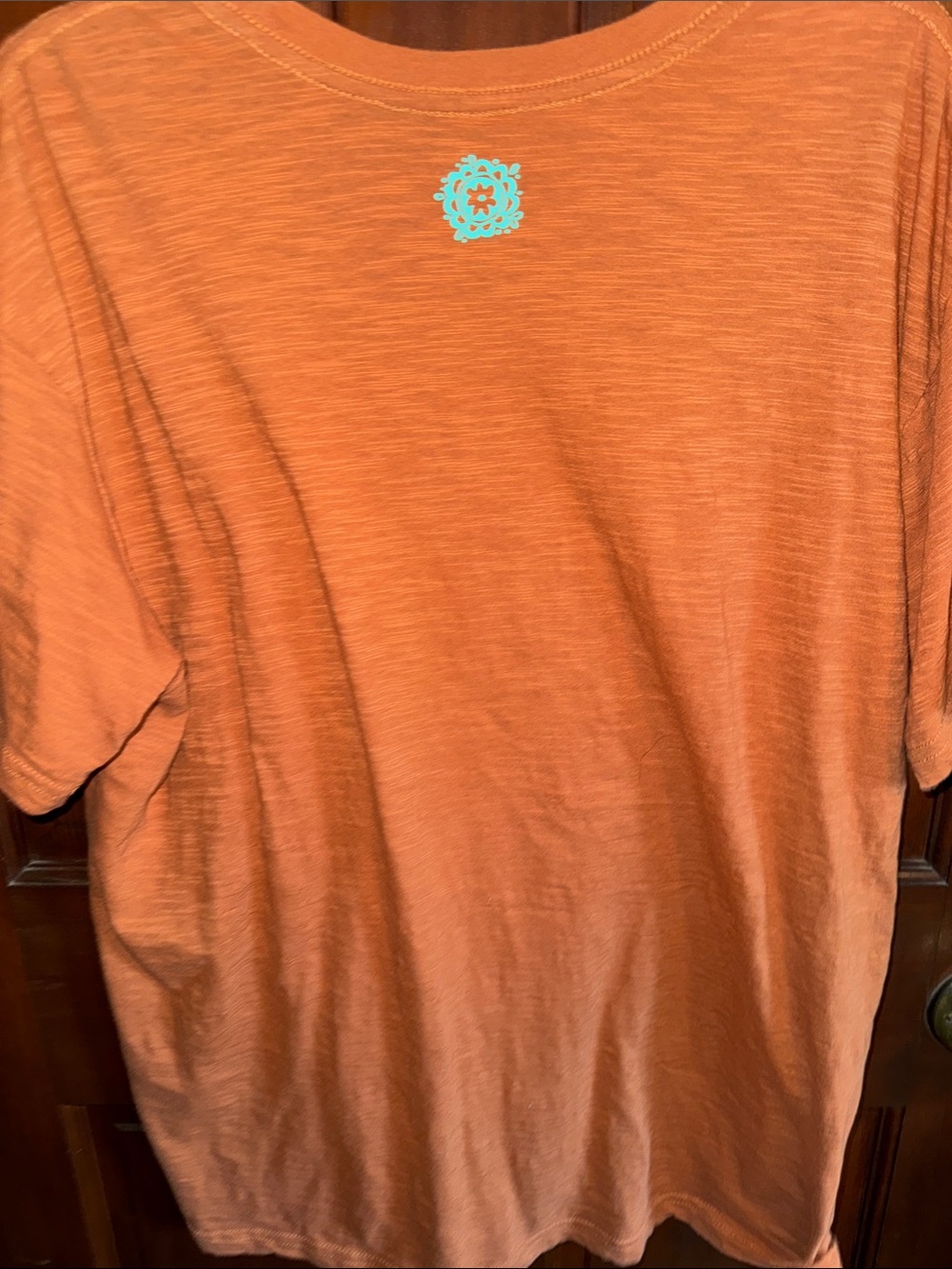 NATURAL LIFE Rust Orange Tee with Turquoise Logo - Picture 4 of 4